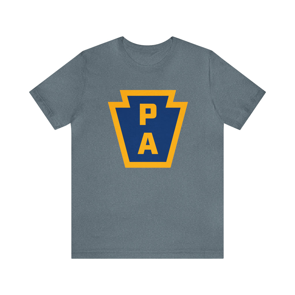 Printify Pennsylvania Keystone State Hockey Shirt - 1787 Statehood Heather Slate / XL